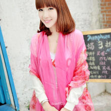 Elegant and Fashionable Women′s Scarf Shawl Autumn Pink